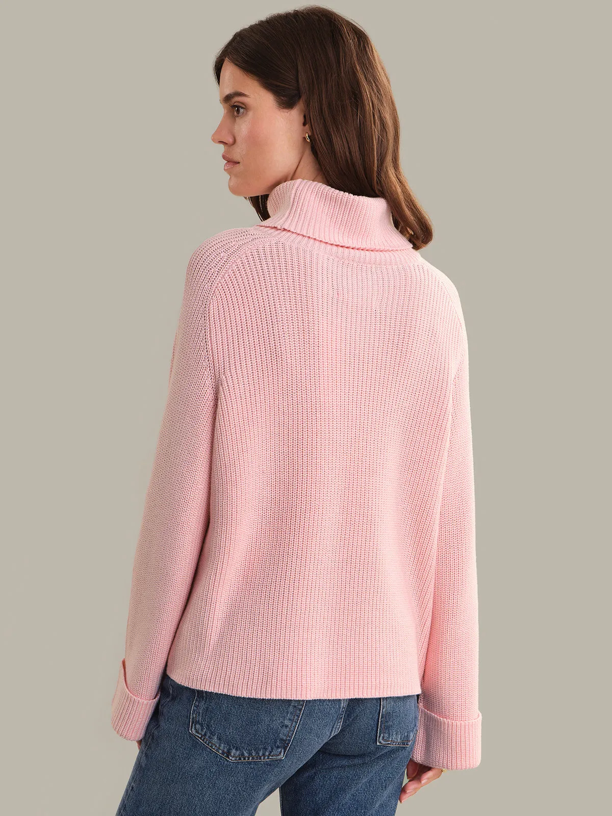 Vida: Cotton Tipped Turtleneck Sweater sold by 525 America product image thumbnail 3