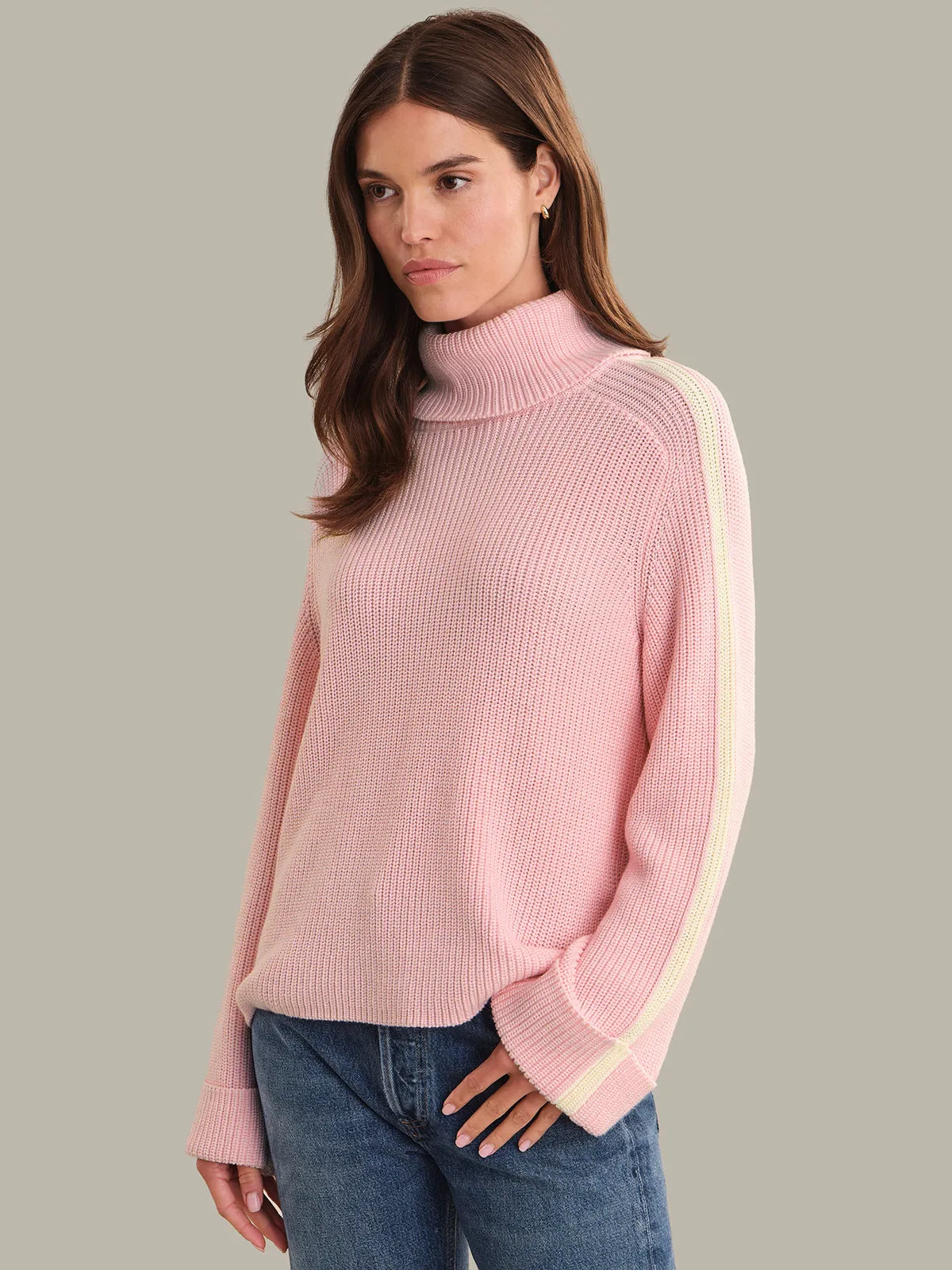Vida: Cotton Tipped Turtleneck Sweater sold by 525 America product image thumbnail 2
