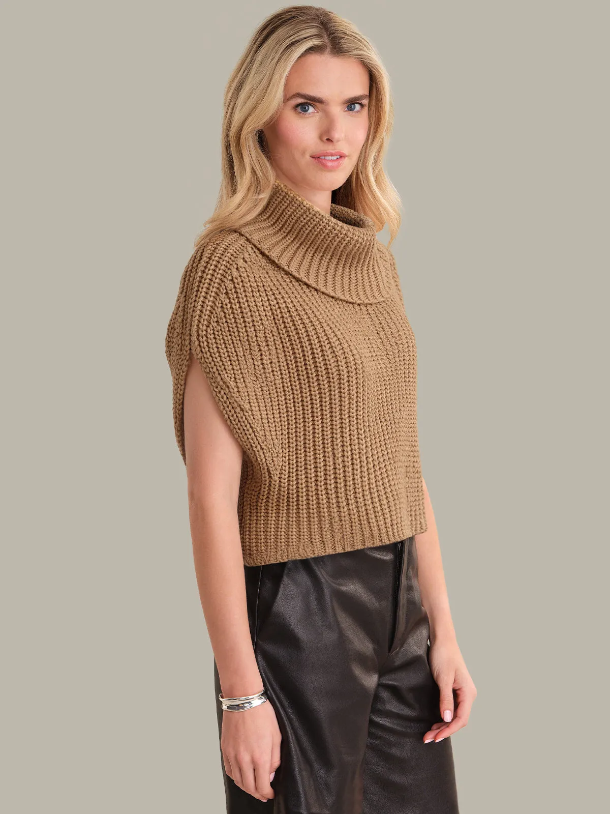 Cate: Sleeveless Turtleneck Sweater sold by 525 America product image thumbnail 2