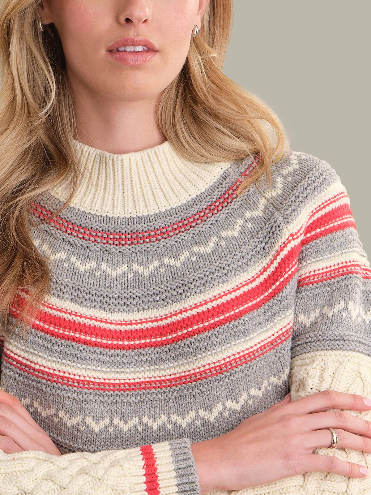Anya: Fair Isle Yoke Sweater sold by 525 America product image thumbnail 5
