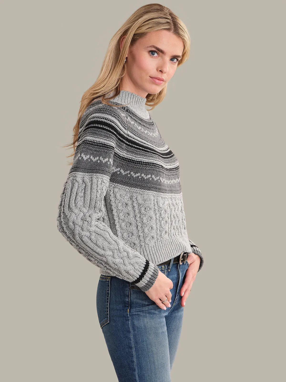 Anya: Fair Isle Yoke Sweater sold by 525 America product image thumbnail 2