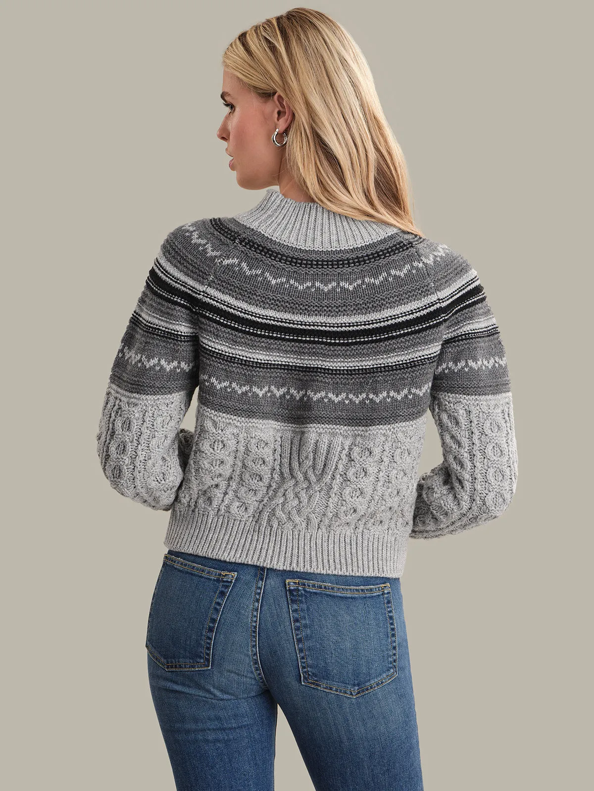 Anya: Fair Isle Yoke Sweater sold by 525 America product image thumbnail 3