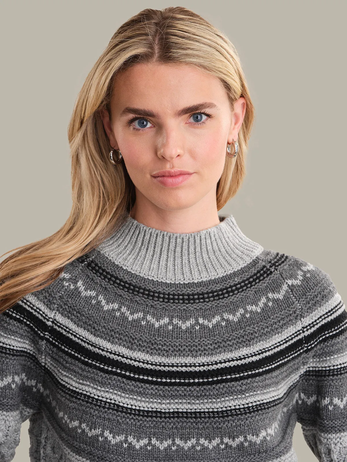 Anya: Fair Isle Yoke Sweater sold by 525 America product image thumbnail 4