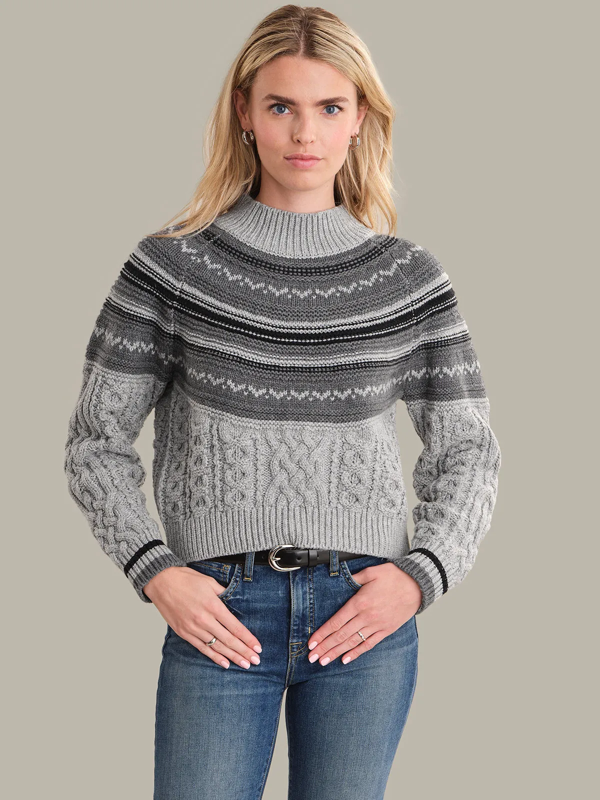 Anya: Fair Isle Yoke Sweater sold by 525 America