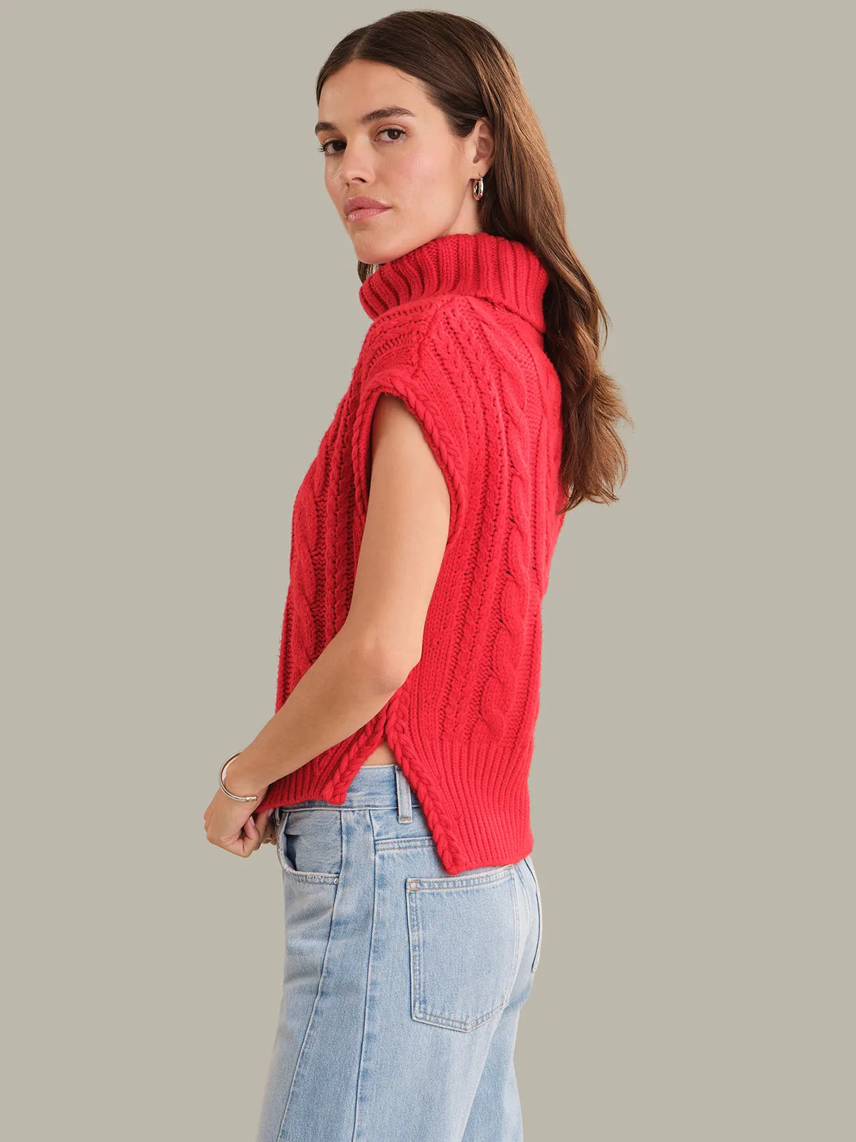 Maeve: Cable Knit Vest sold by 525 America product image thumbnail 2