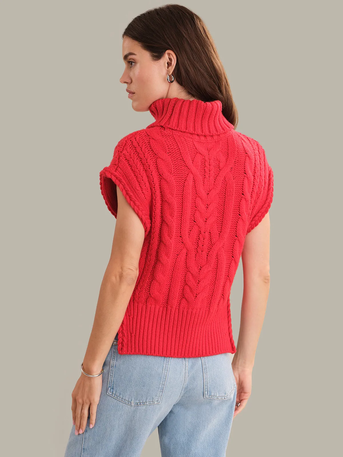 Maeve: Cable Knit Vest sold by 525 America product image thumbnail 3