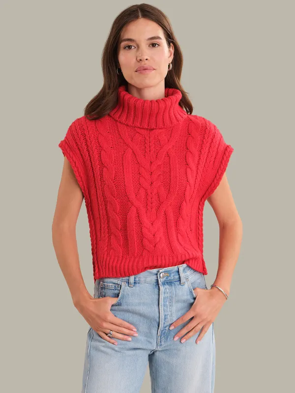 Maeve: Cable Knit Vest sold by 525 America