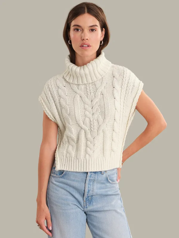 Maeve: Cable Knit Vest sold by 525 America
