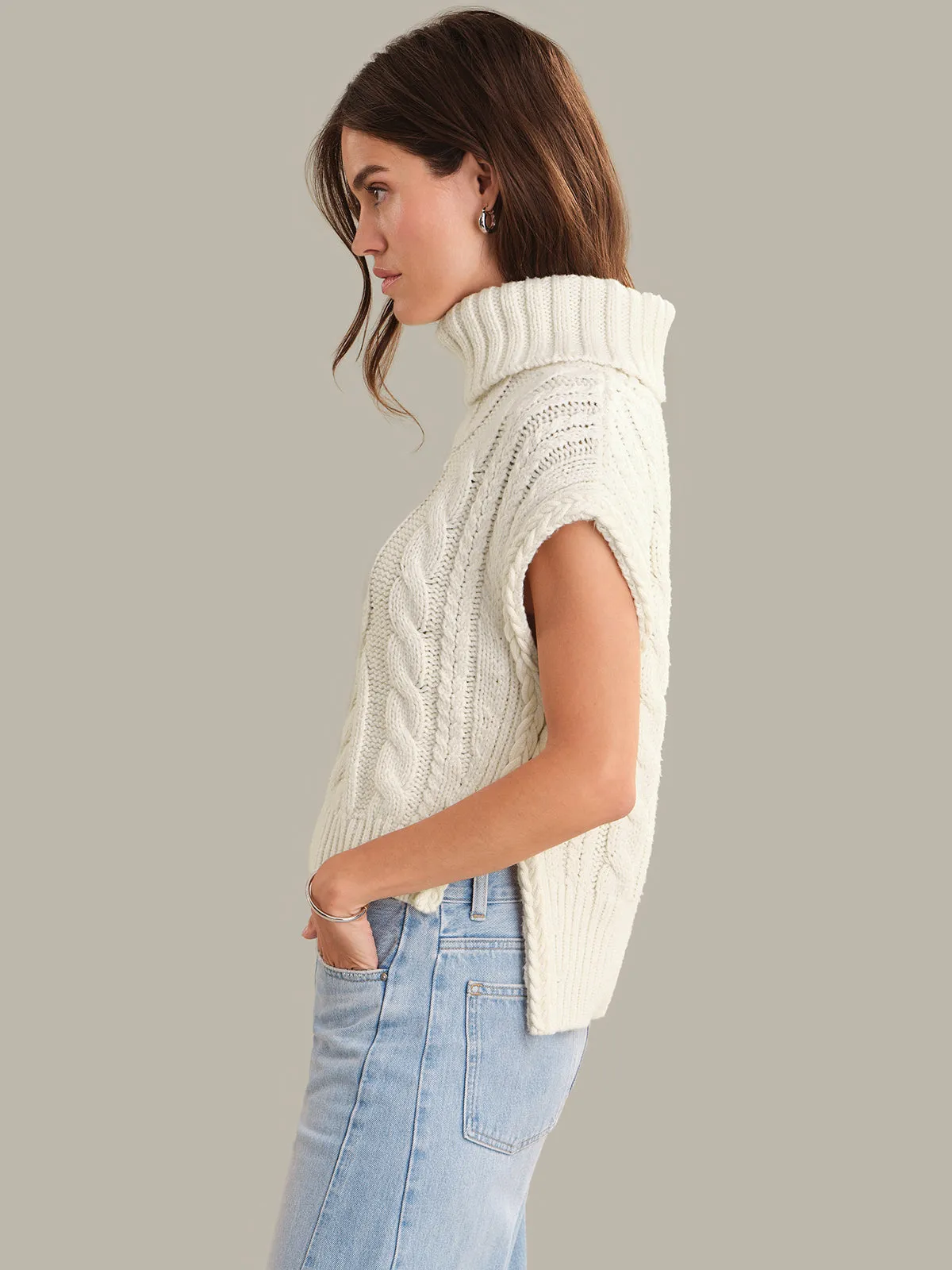 Maeve: Cable Knit Vest sold by 525 America product image thumbnail 2