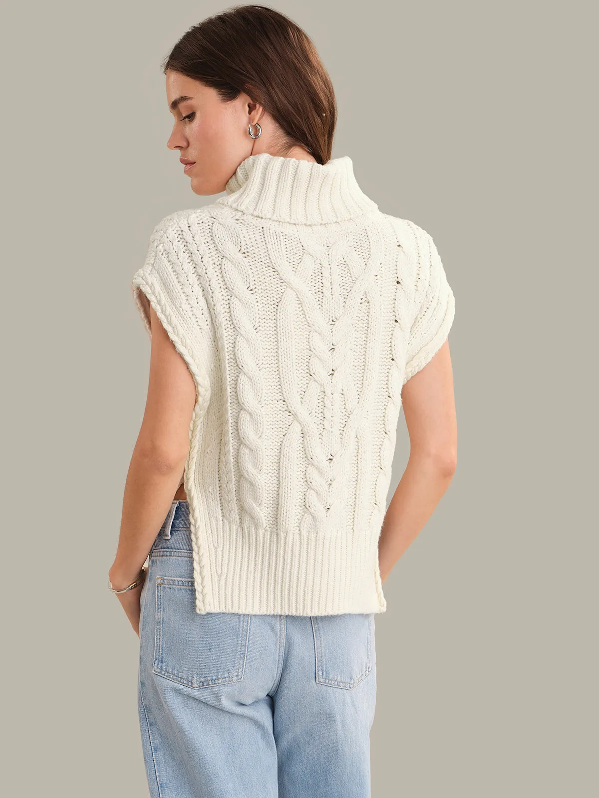Maeve: Cable Knit Vest sold by 525 America product image thumbnail 3