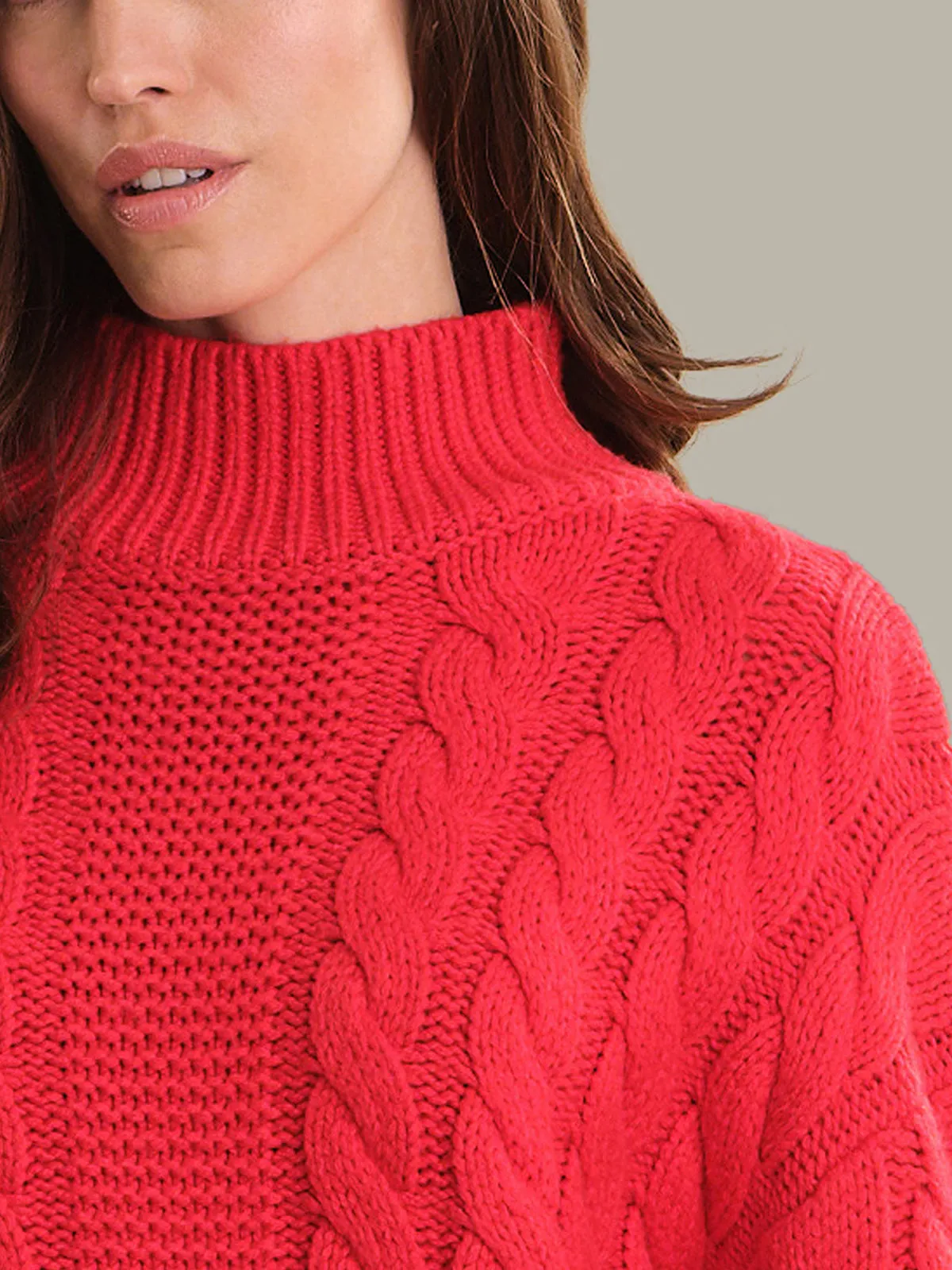Lilia: Cable Knit Mock Neck Sweater sold by 525 America product image thumbnail 5