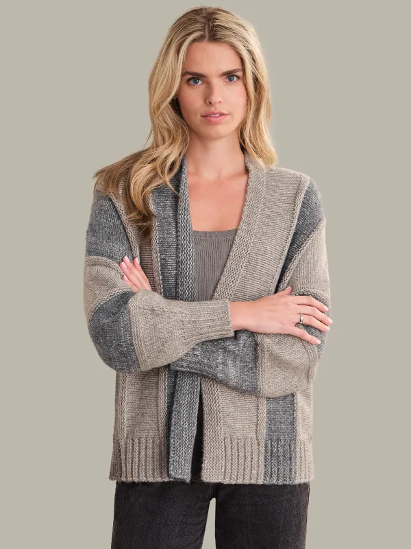 Thea: Colorblock cardigan sold by 525 America