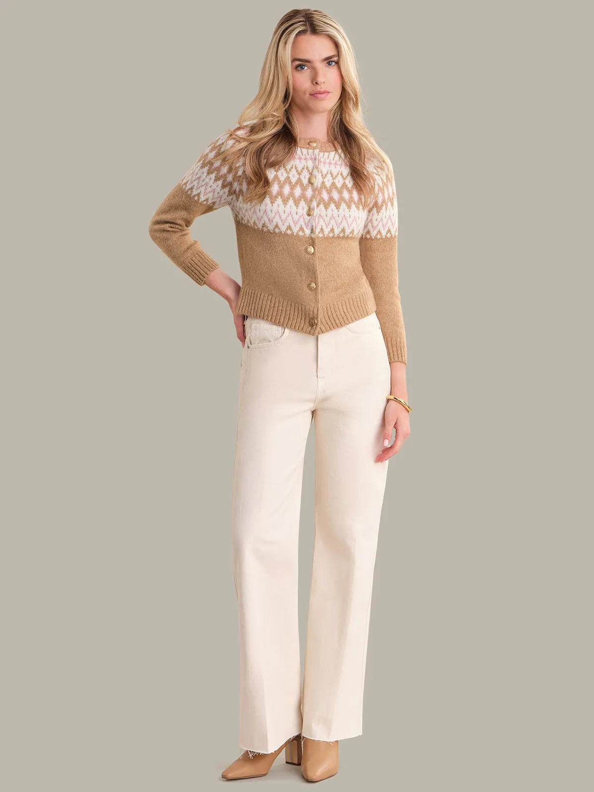 Laila: Fair Isle Cardigan sold by 525 America product image thumbnail 4