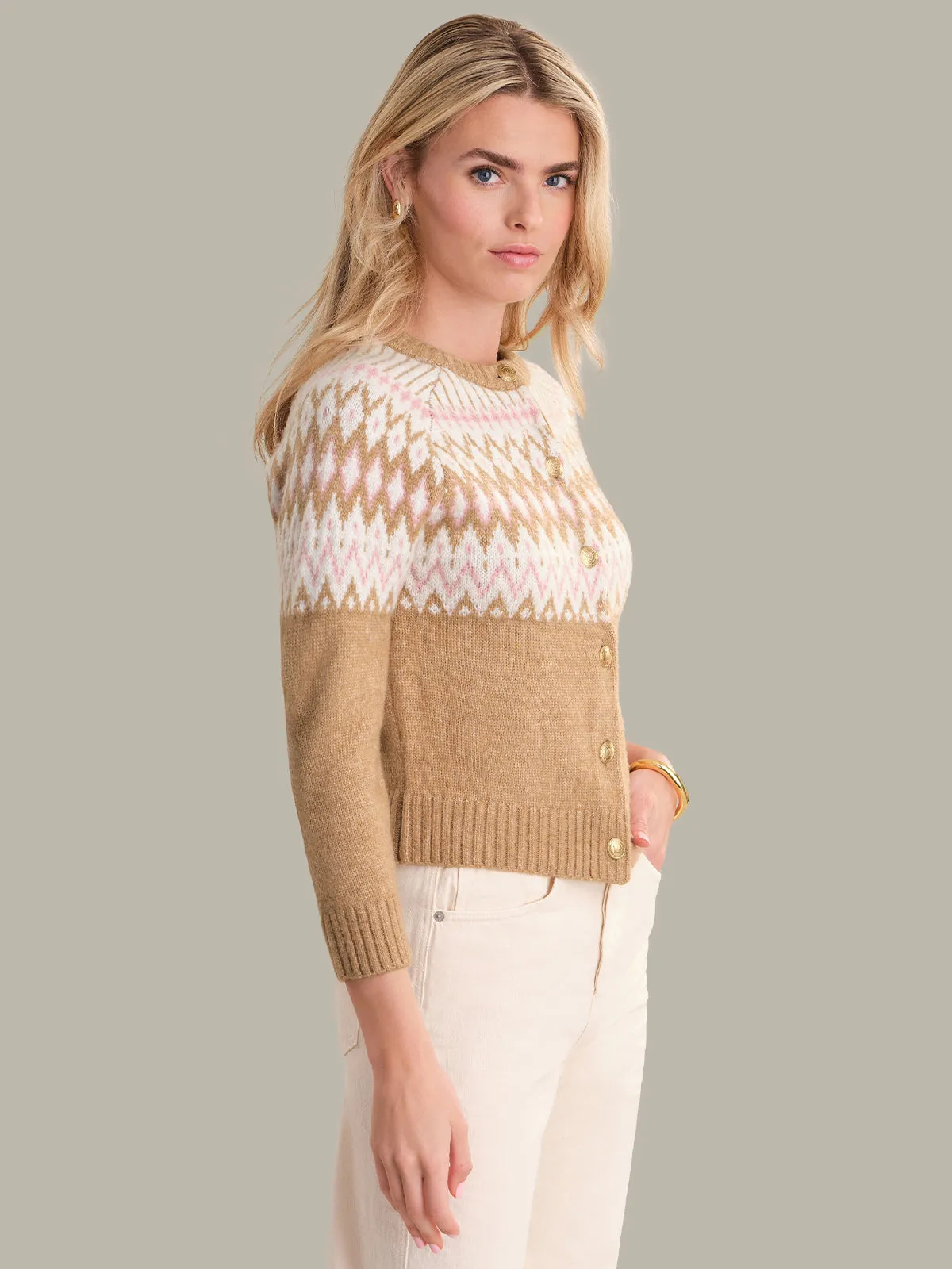 Laila: Fair Isle Cardigan sold by 525 America product image thumbnail 2