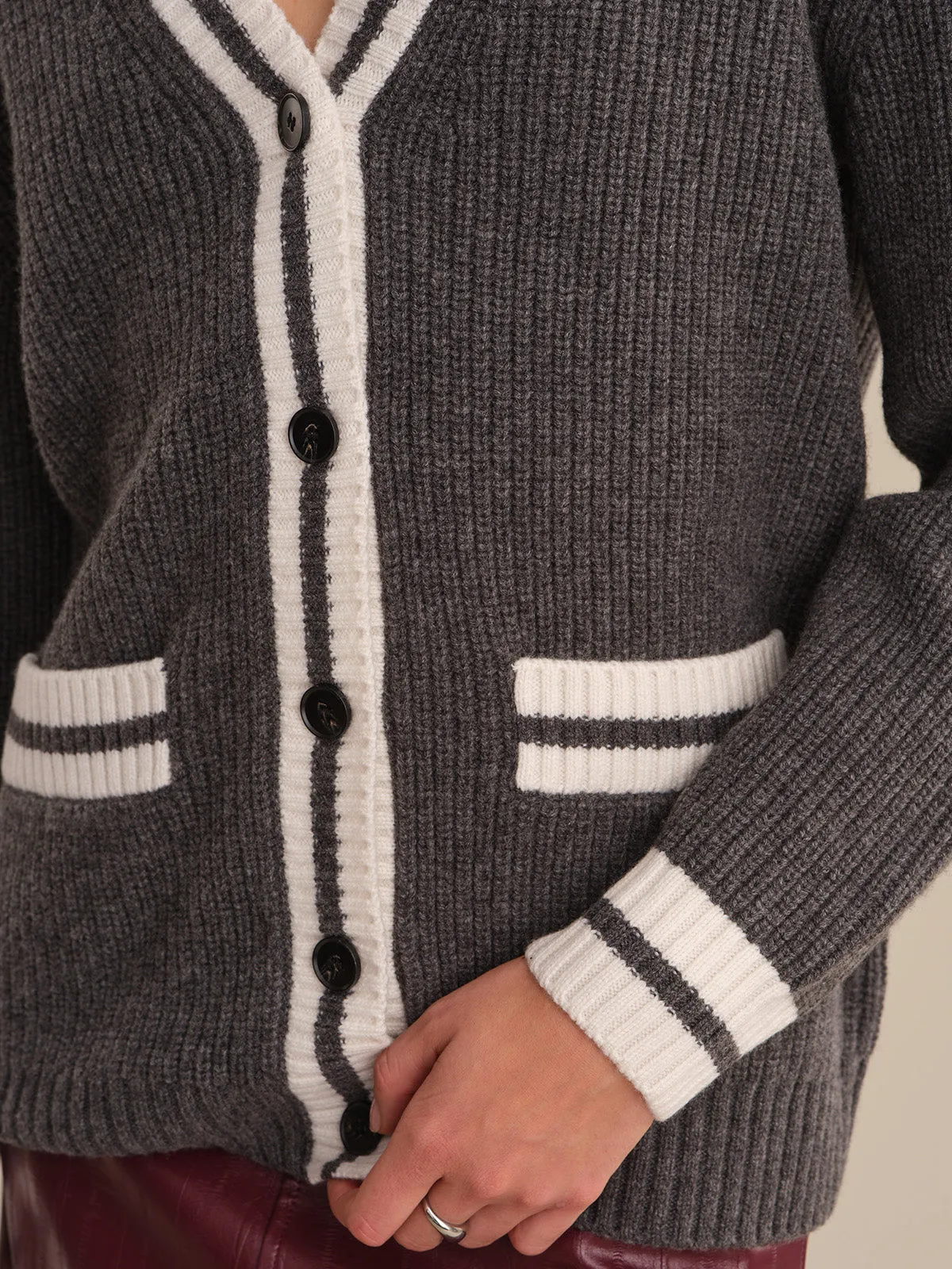 Reece: Cashmere Blend Rib Cardigan sold by 525 America product image thumbnail 4
