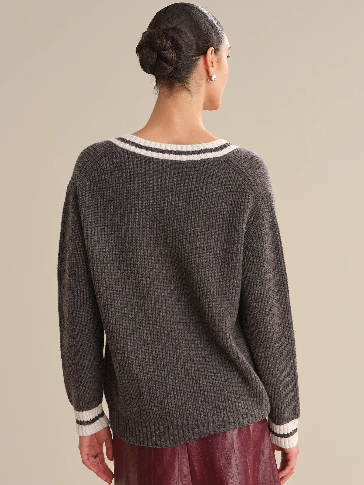 Reece: Cashmere Blend Rib Cardigan sold by 525 America product image thumbnail 3