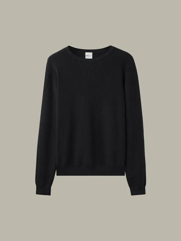 Men's Ribbed Cotton Crewneck sold by 525 America