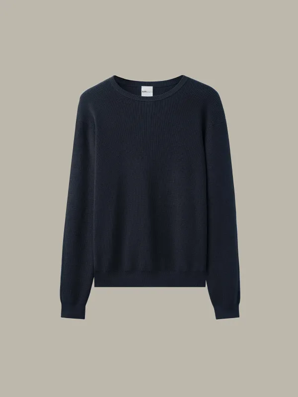 Men's Ribbed Cotton Crewneck sold by 525 America