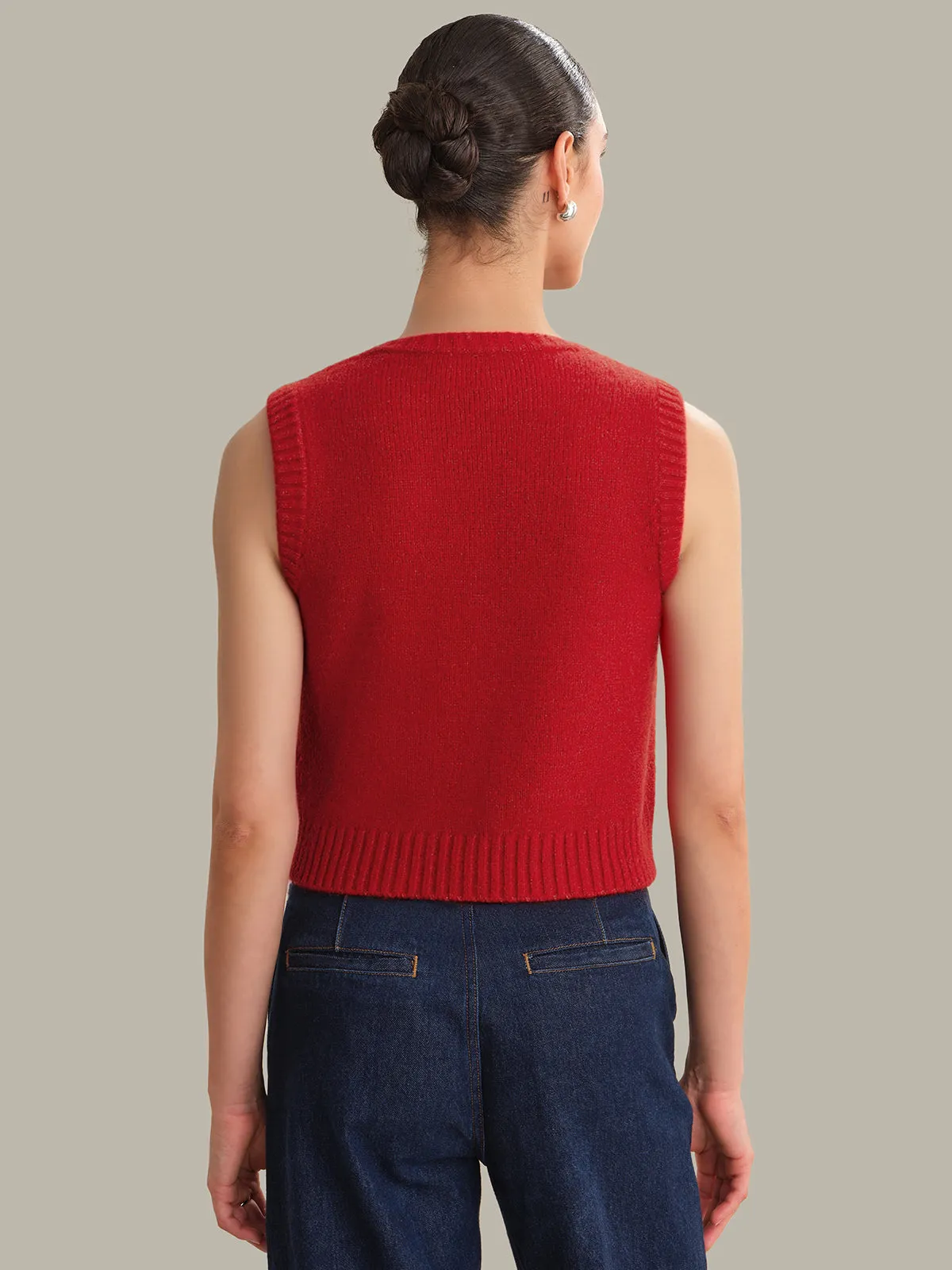 Dara: Cashmere Silk Vest sold by 525 America product image thumbnail 4