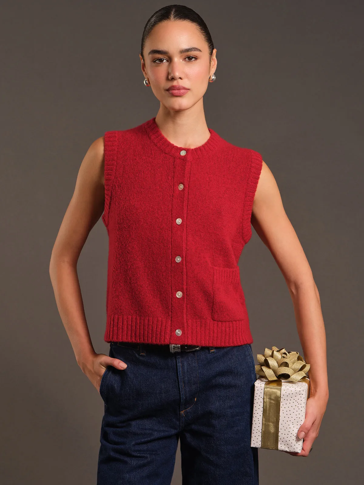 Dara: Cashmere Silk Vest sold by 525 America