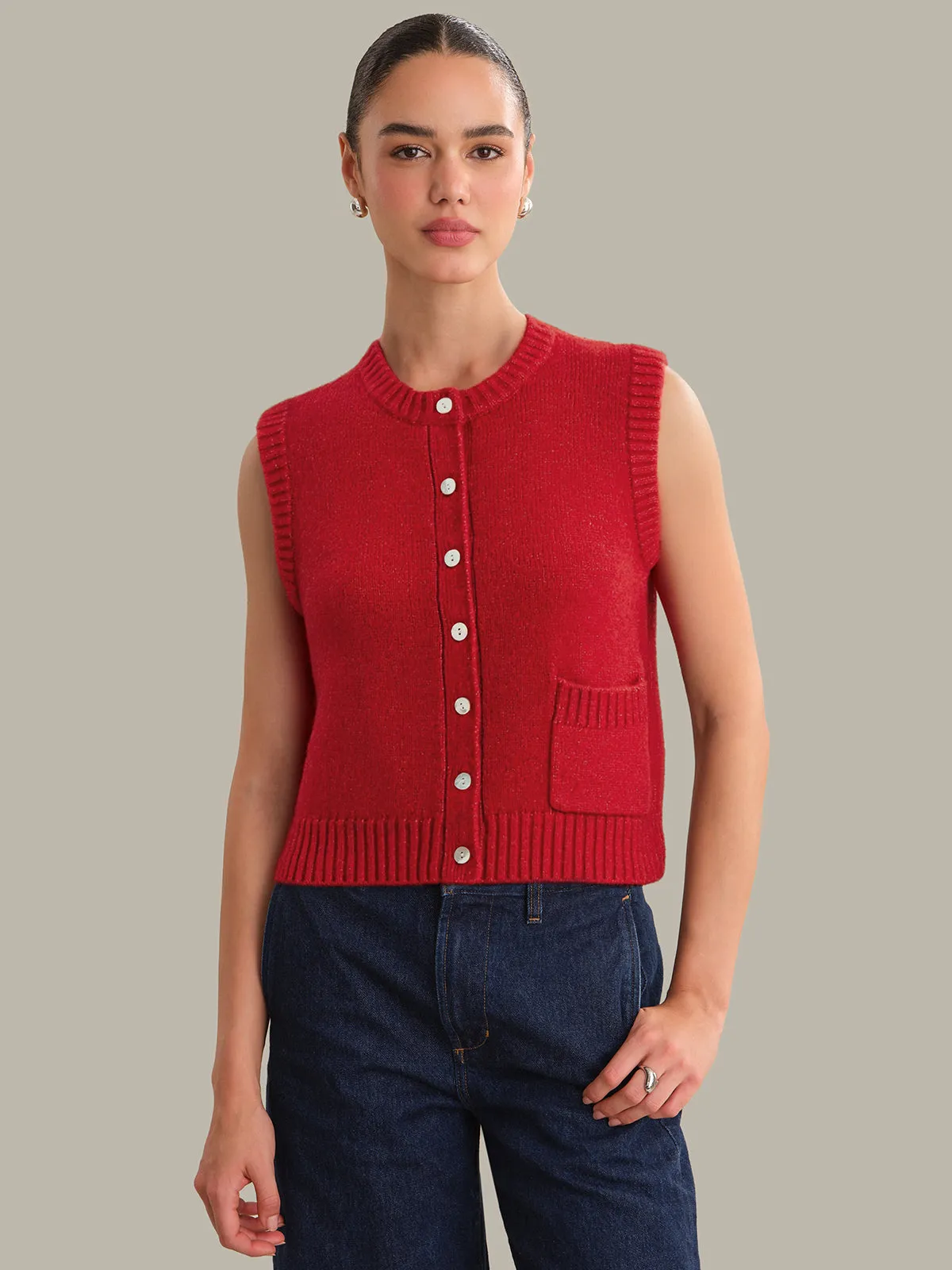 Dara: Cashmere Silk Vest sold by 525 America product image thumbnail 2