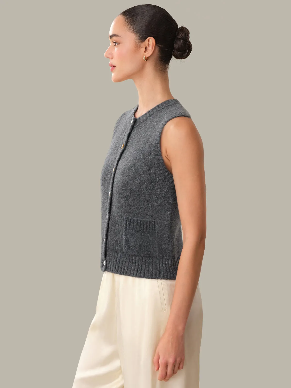 Dara: Cashmere Silk Vest sold by 525 America product image thumbnail 2