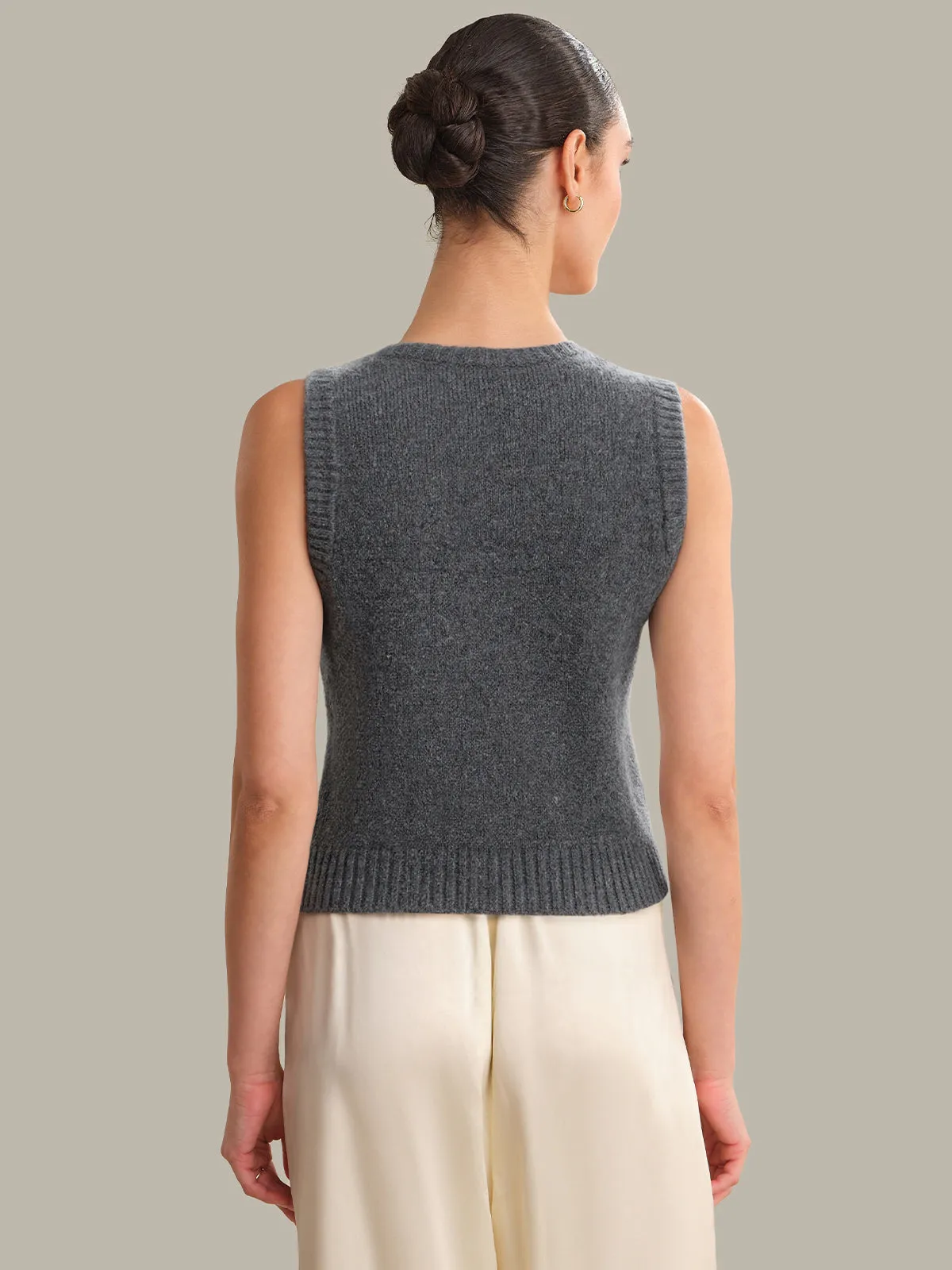 Dara: Cashmere Silk Vest sold by 525 America product image thumbnail 3