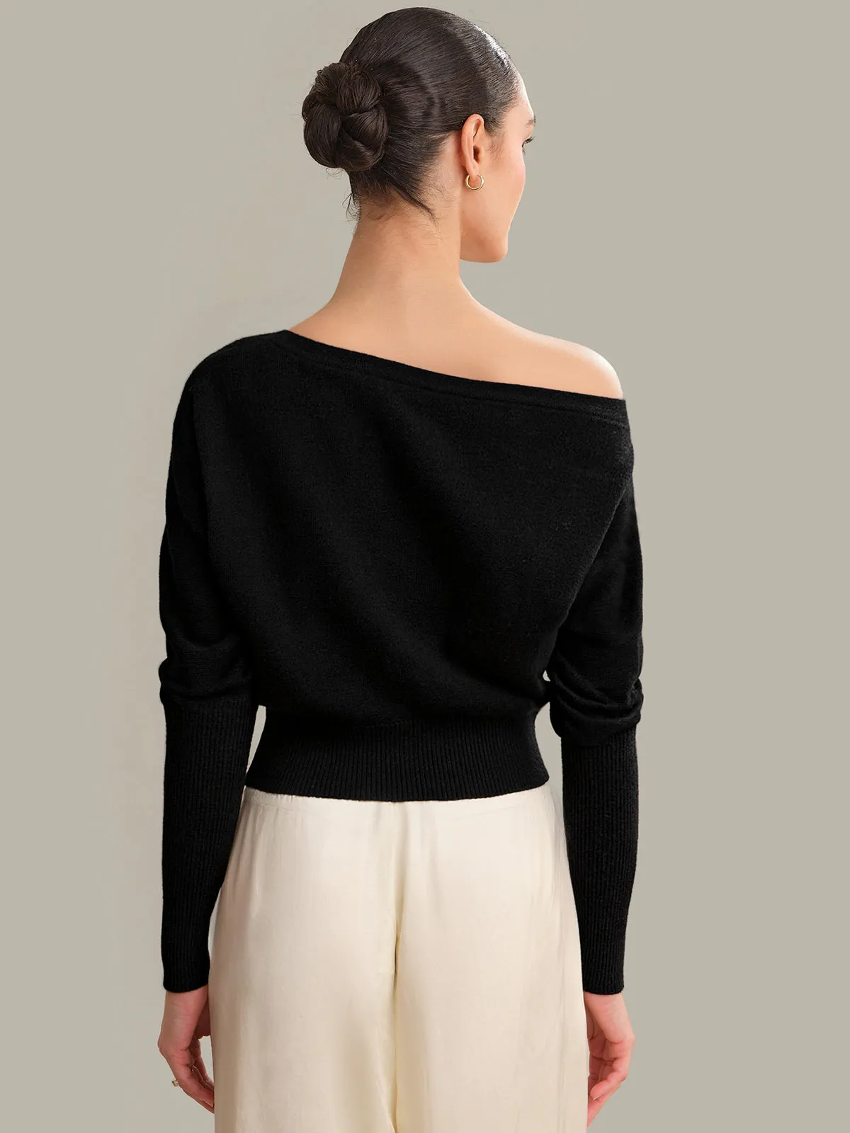 Lana: Off The Shoulder 100% Cashmere Pullover sold by 525 America product image thumbnail 3