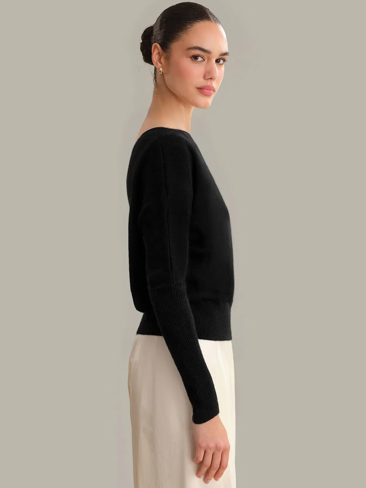 Lana: Off The Shoulder 100% Cashmere Pullover sold by 525 America product image thumbnail 2
