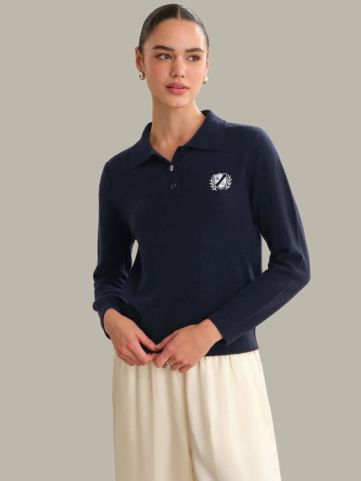 Hayes: 100% Cashmere Classic Polo sold by 525 America