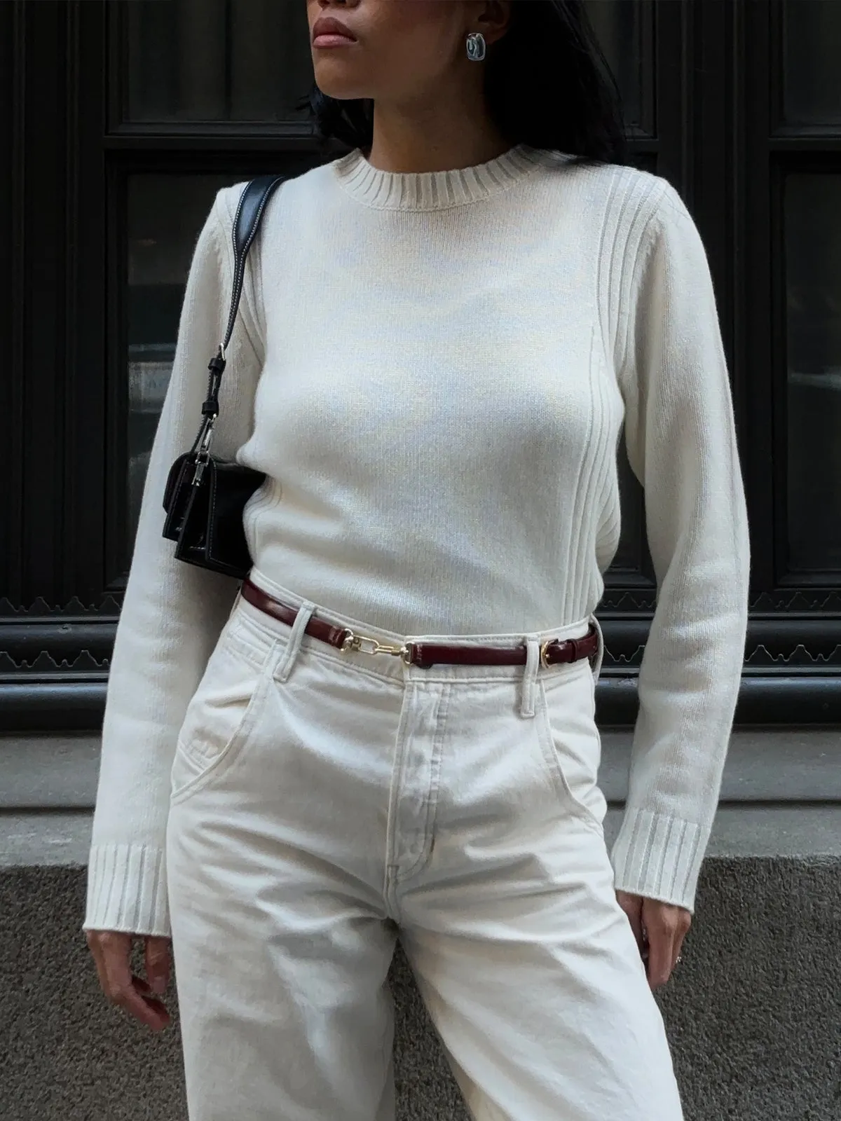 Ellie: 100% Cashmere Crewneck Sweater sold by 525 America