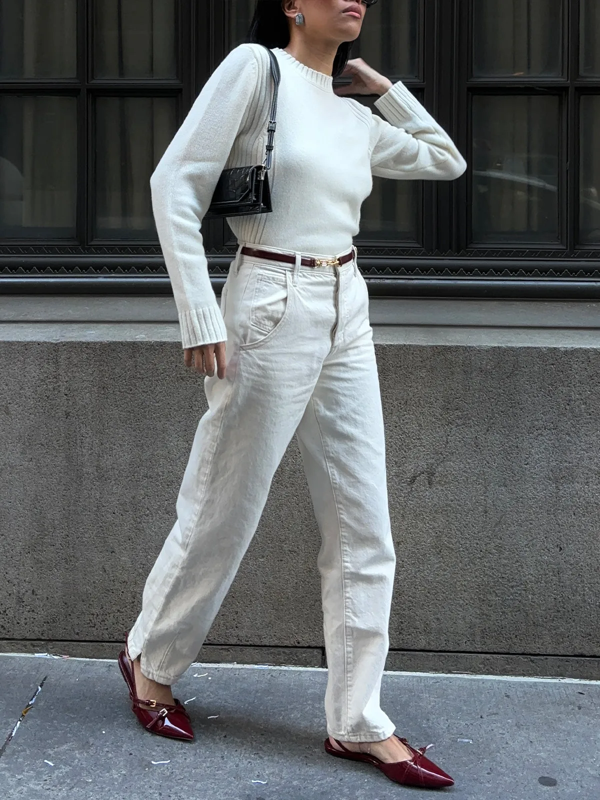Ellie: 100% Cashmere Crewneck Sweater sold by 525 America product image thumbnail 3