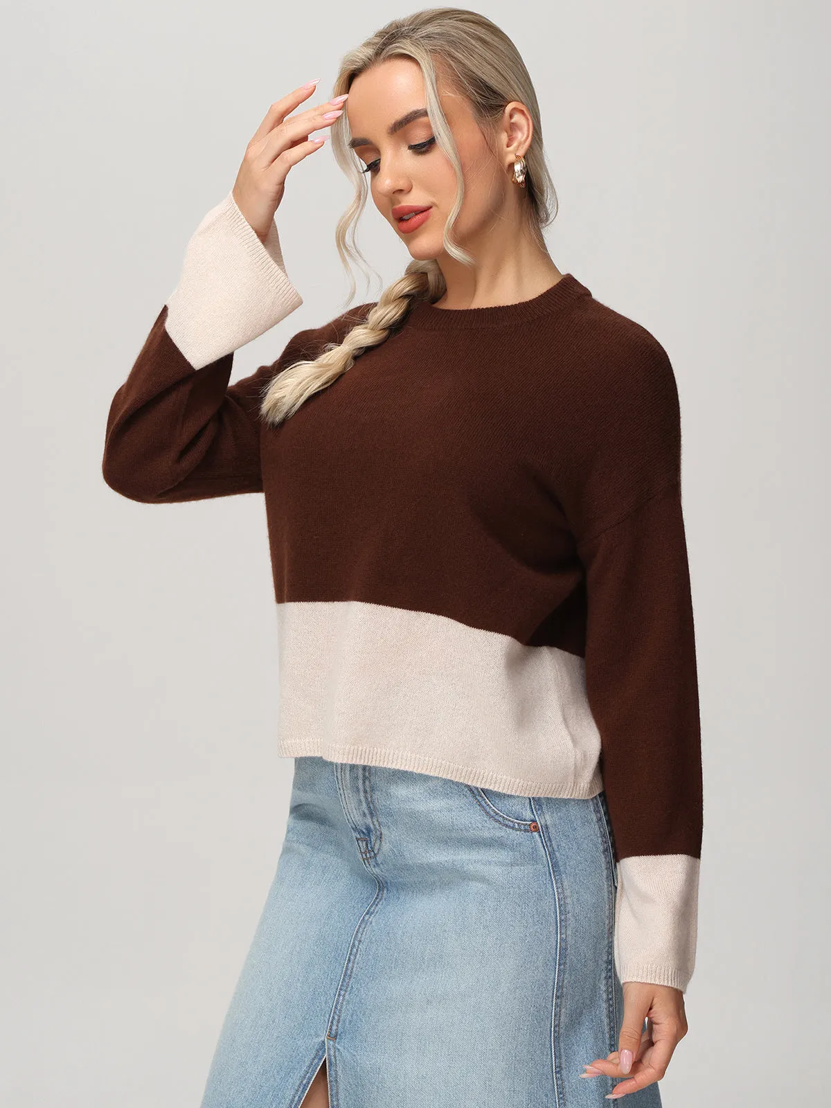 Cashmere Contrast Pullover sold by 525 America product image thumbnail 3