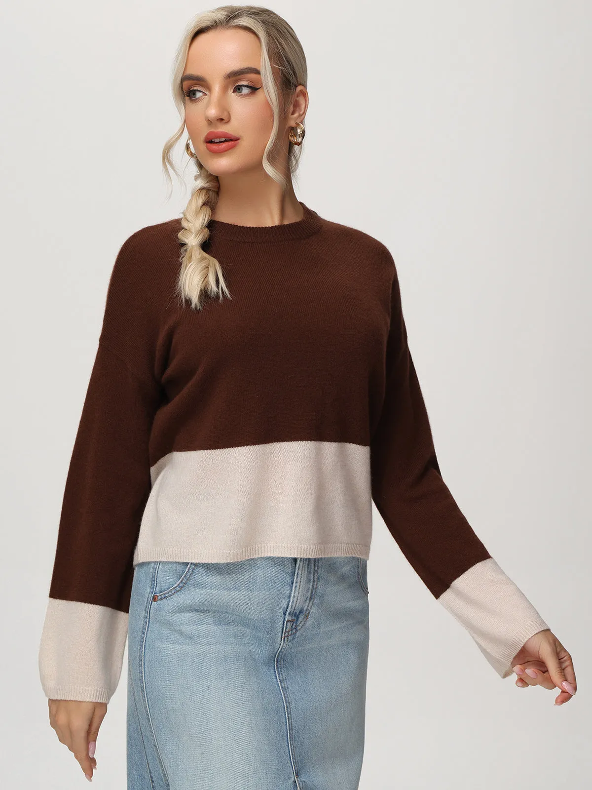 Cashmere Contrast Pullover sold by 525 America product image thumbnail 2