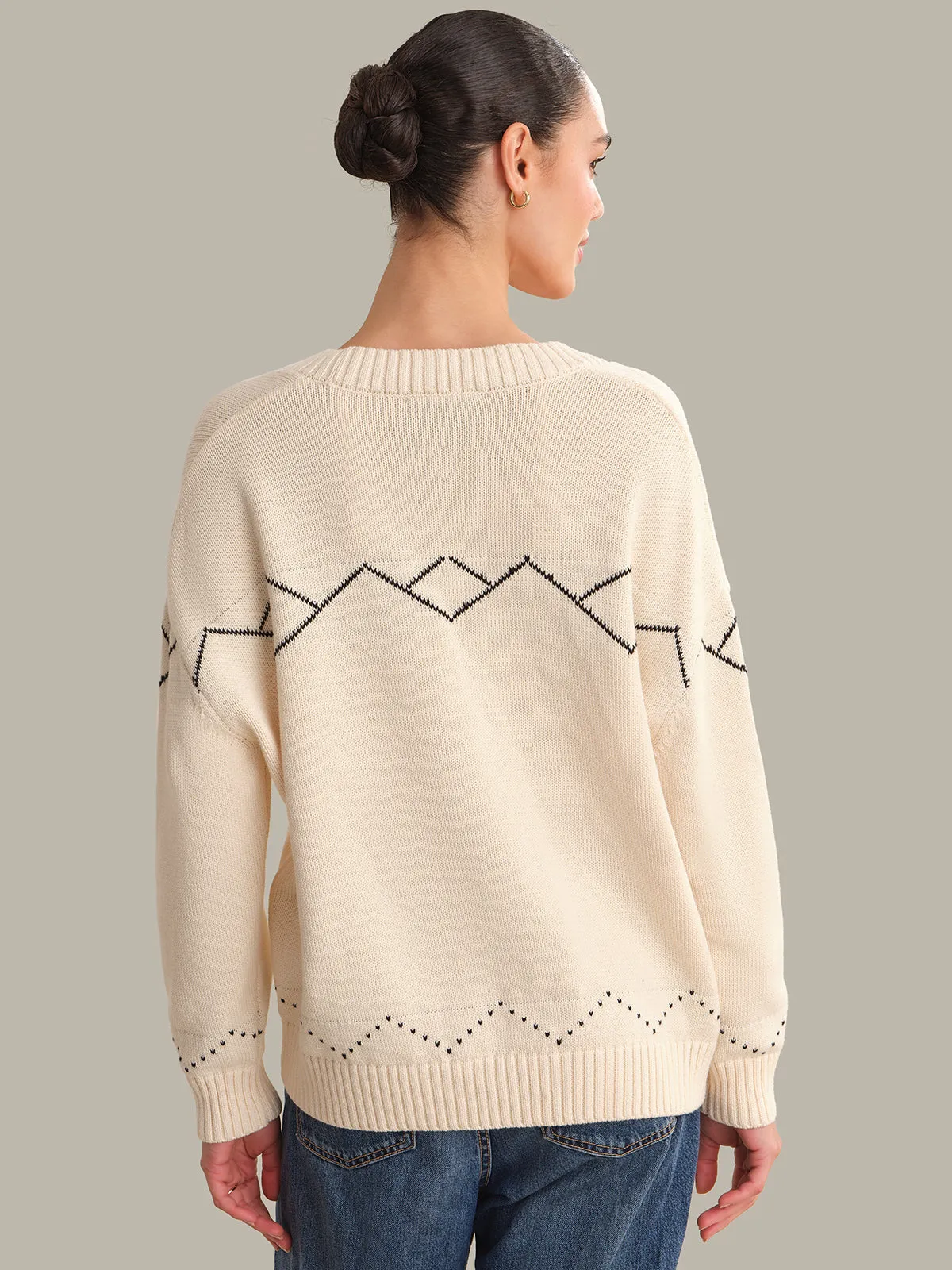 Emilia: 100% Cotton Frenchie Cardigan sold by 525 America product image thumbnail 3