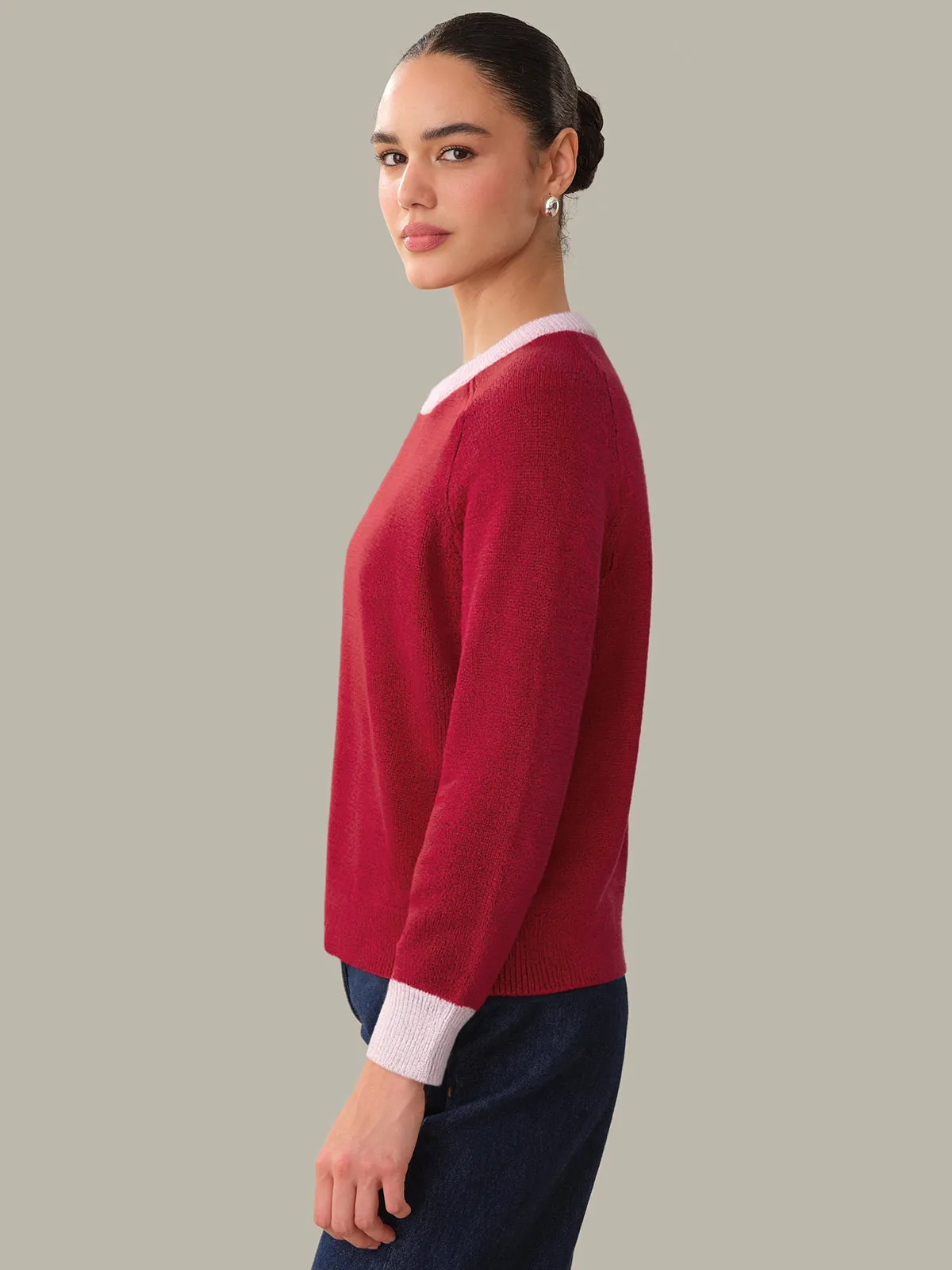 Calista: Cotton Colorblock Sweater sold by 525 America product image thumbnail 2