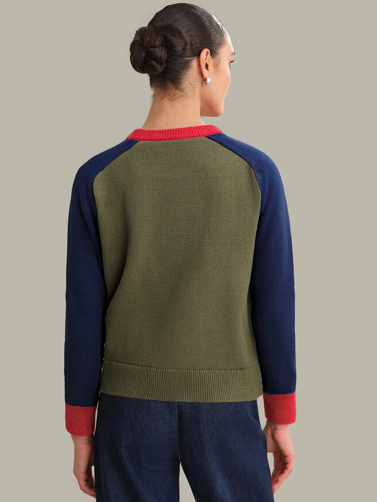 Calista: Cotton Colorblock Sweater sold by 525 America product image thumbnail 3