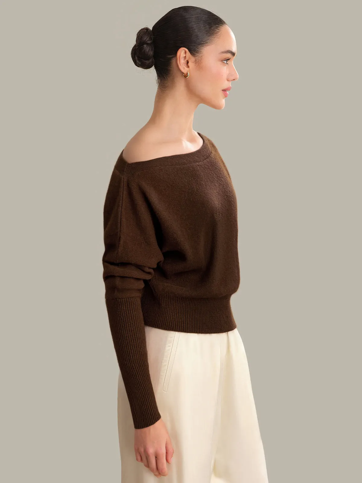 Lana: Off The Shoulder 100% Cashmere Pullover sold by 525 America product image thumbnail 2