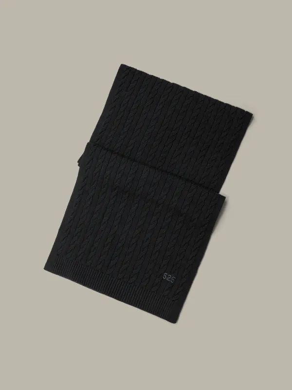 Porter: Embroidered Cable Knit Cotton Scarf sold by 525 America
