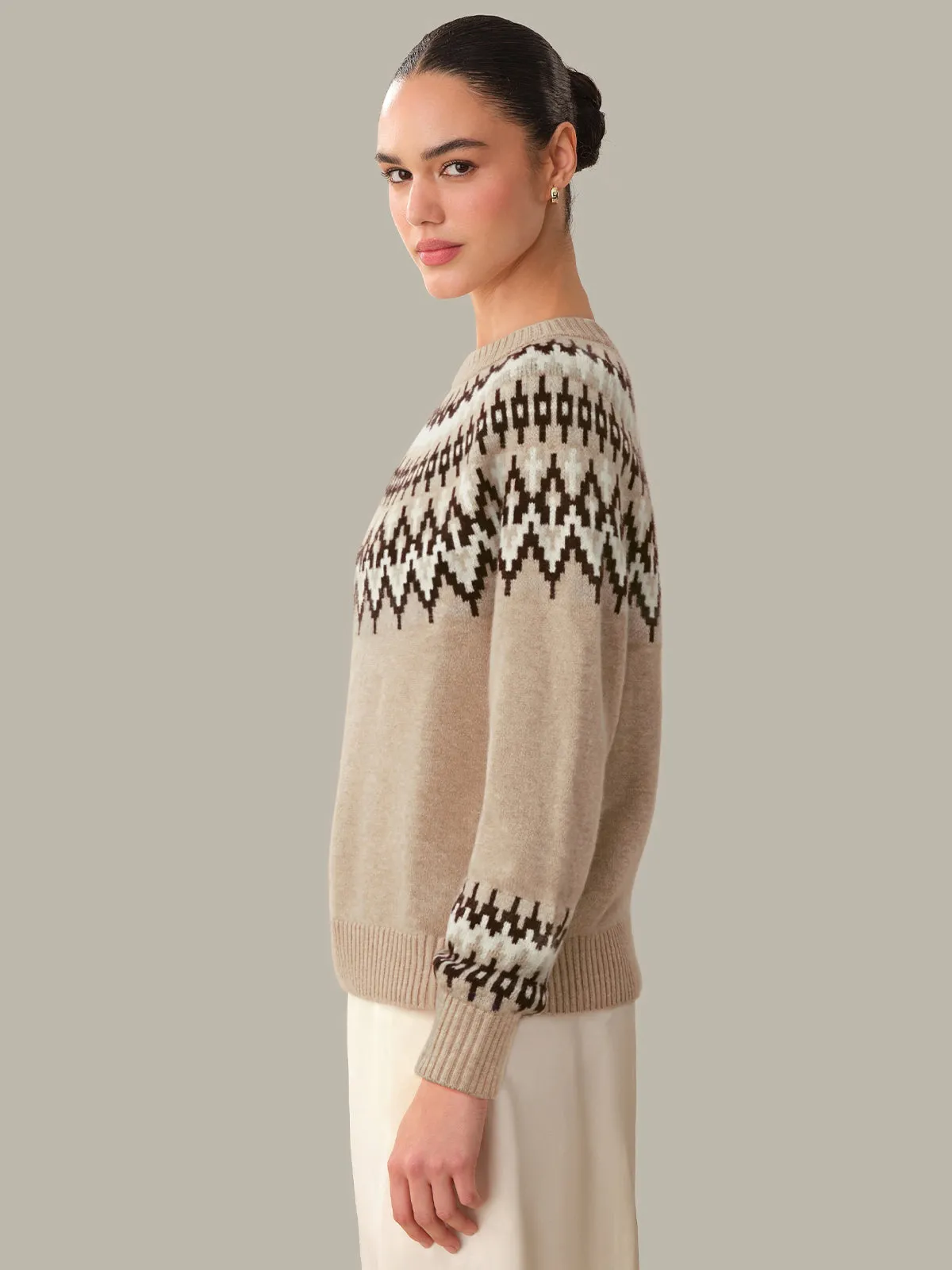 Anastasia: 100% Cashmere Fair Isle Sweater sold by 525 America product image thumbnail 2