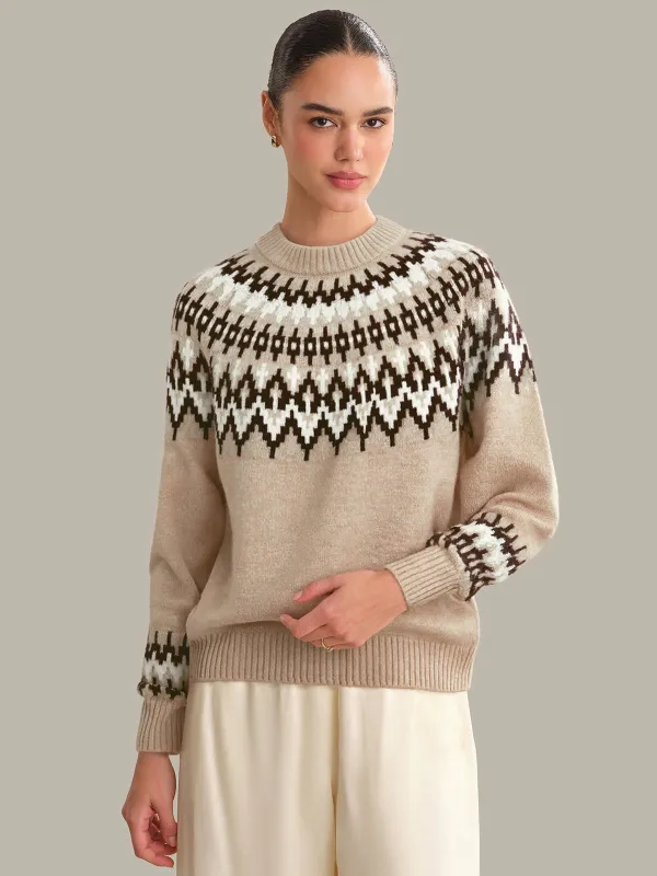 Anastasia: 100% Cashmere Fair Isle Sweater sold by 525 America