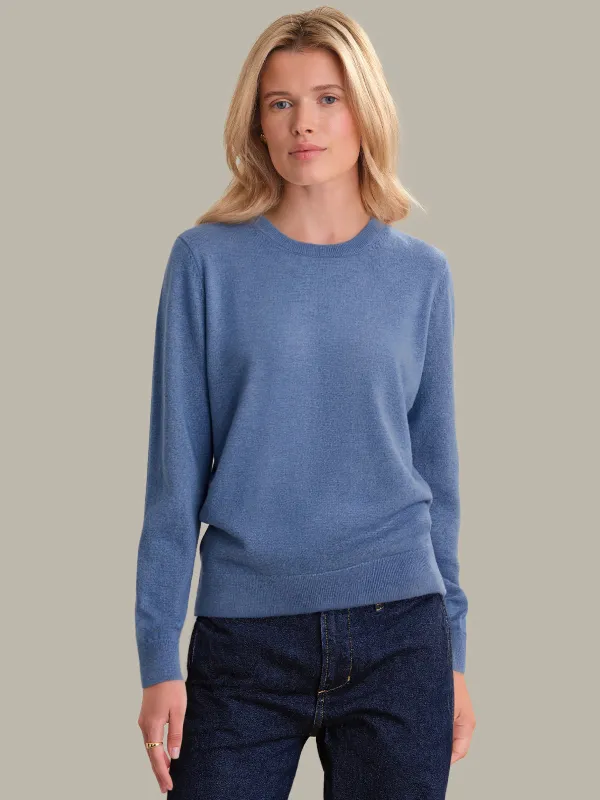 Alba: Cashmere Blend Crewneck made by 525 America