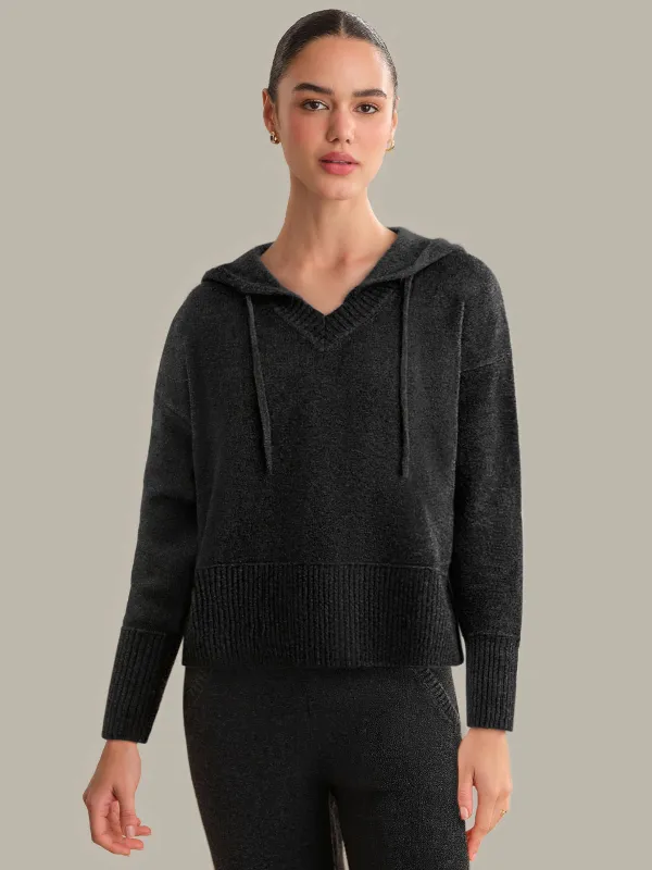 Rosalie: V-Neck Cashmere Blend Hoodie sold by 525 America