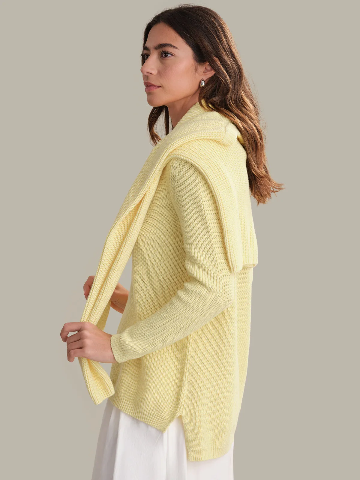 Emma: Crewneck Shaker Stitch Cotton Sweater sold by 525 America product image thumbnail 2