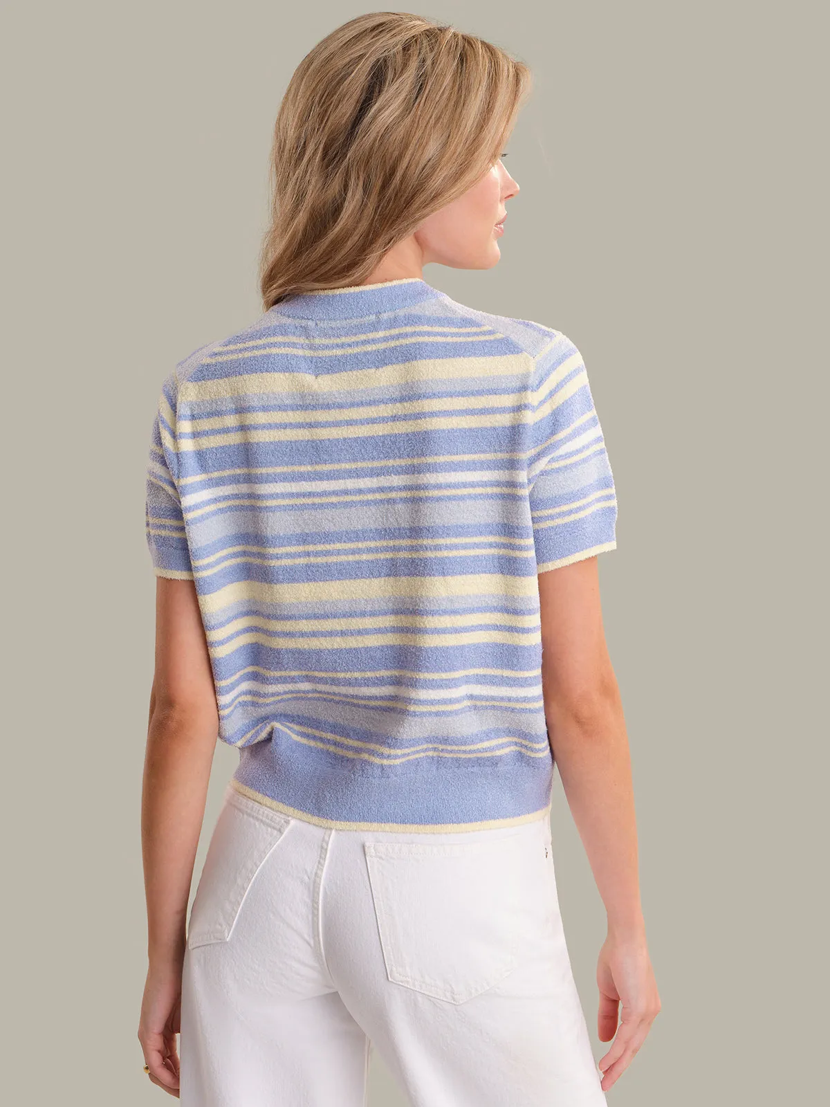 Bay: Stripe Short Sleeve Cardigan sold by 525 America product image thumbnail 3