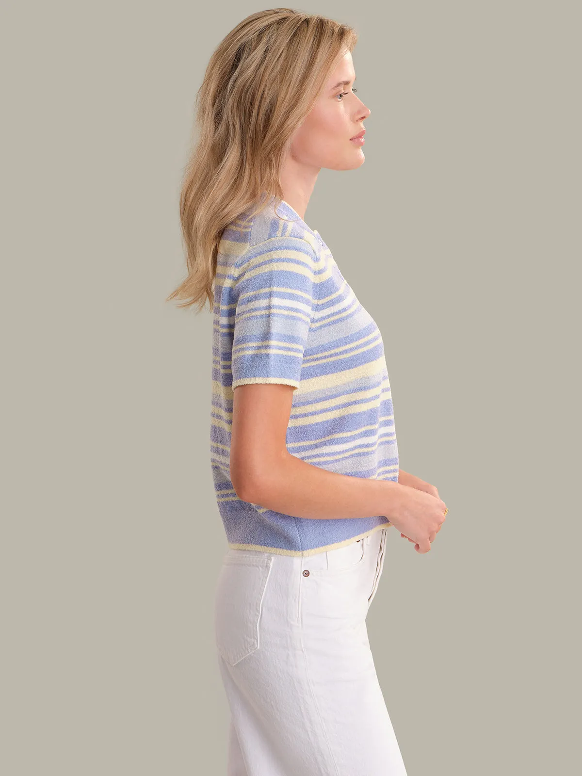 Bay: Stripe Short Sleeve Cardigan sold by 525 America product image thumbnail 2