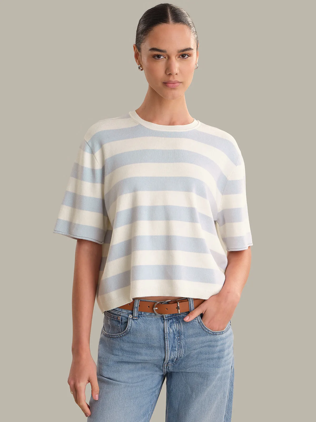 June: Cotton Stripe Pullover sold by 525 America