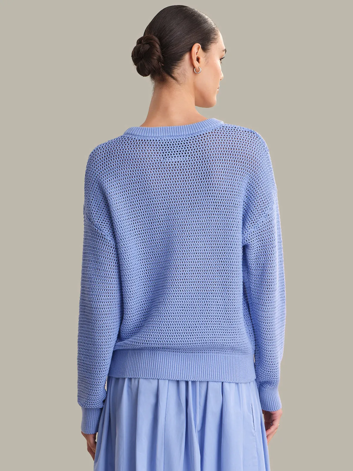 Iris: Cotton Open Stitch Sweater sold by 525 America product image thumbnail 3