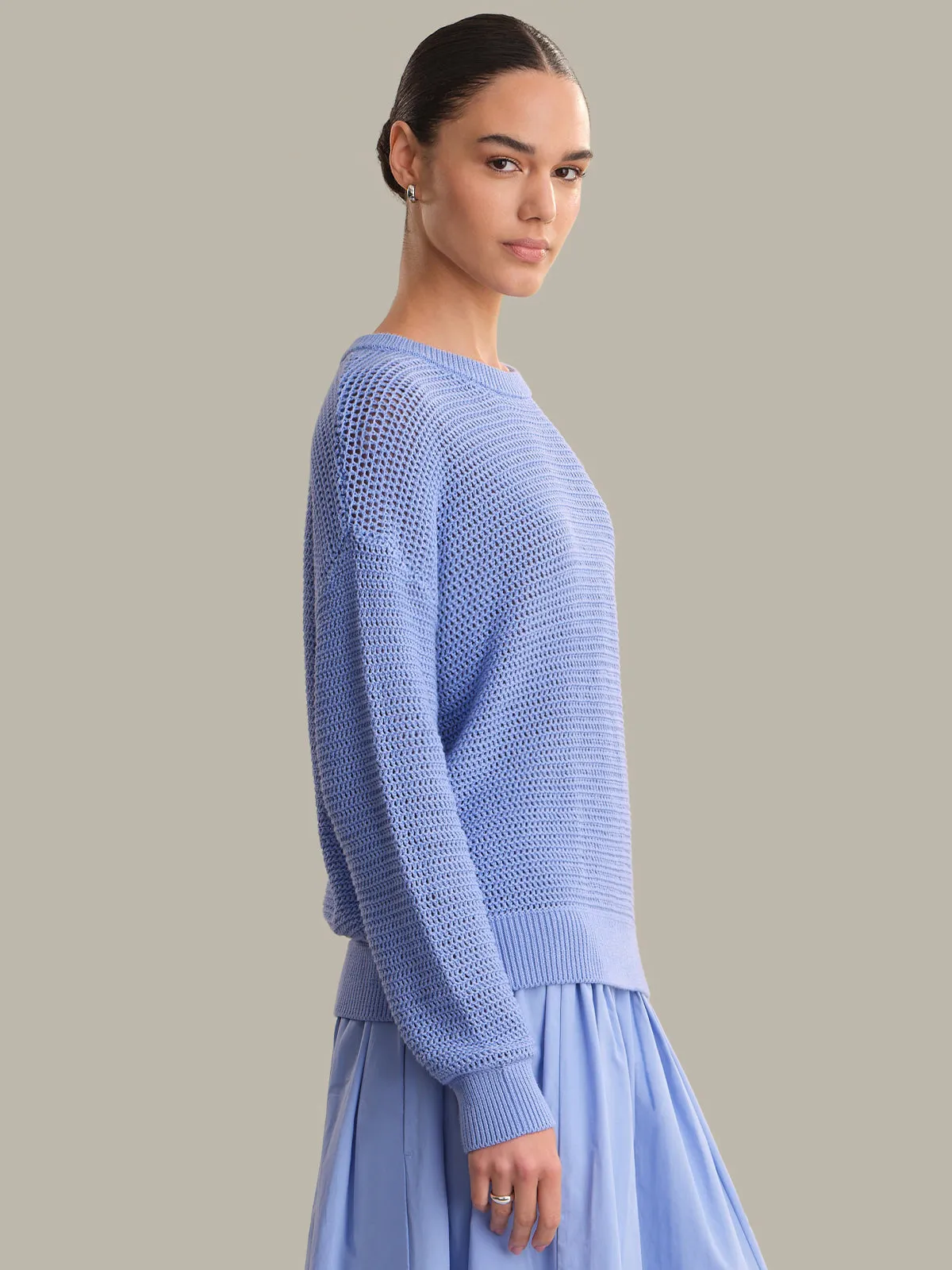 Iris: Cotton Open Stitch Sweater sold by 525 America product image thumbnail 2