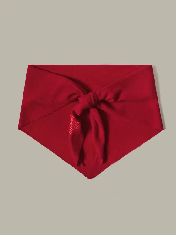 The Oversized Elle: 100% Cashmere Embroidered Triangle Scarf made by 525 America